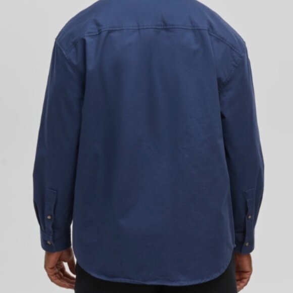 Mode of One Mens Relaxed Fit Button Down Twill Shirt in Caspian Waters Size M - Picture 3 of 8